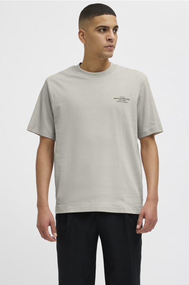 JPRBLACHAD BRANDING SS CREW NECK TE 12259357 SILVER LINING